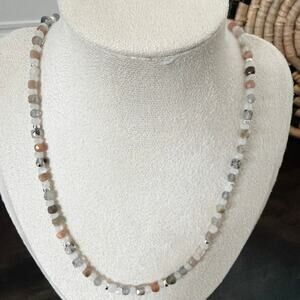 Second Bloom Studio Artisan Made Labradorite Moonstone Necklace 18" Magnetic